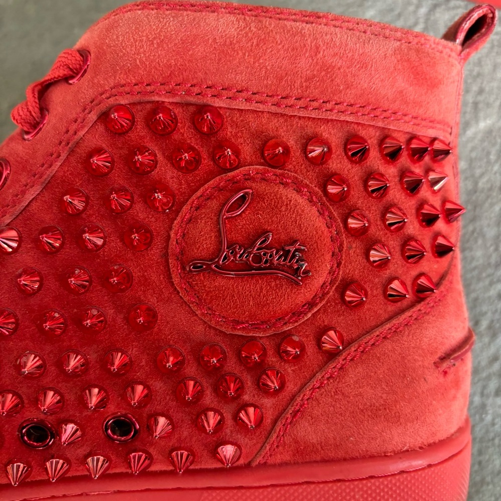 Christian Louboutin Red Spiked High Tops 🔥 - Picture 3 of 6